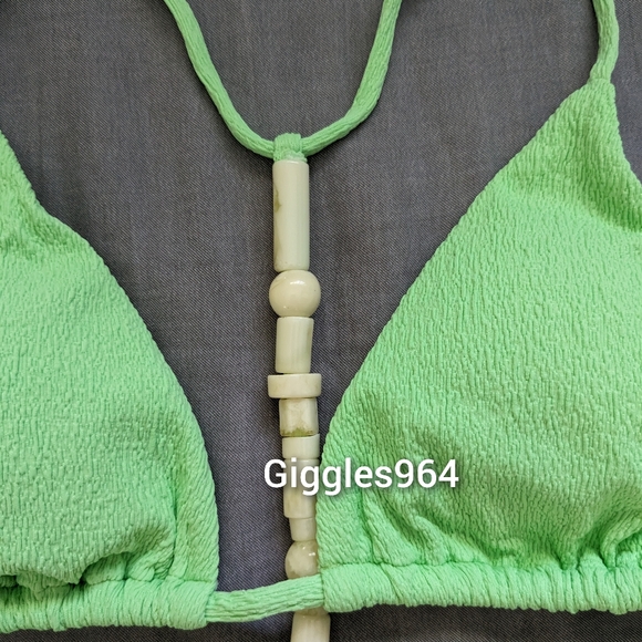Vix Firenze Zene Beaded Bikini Set Lime Green - Picture 4 of 8
